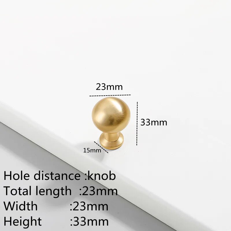 Ручки для шкафов KK & FING золотые цинковые Copper brushed Knob