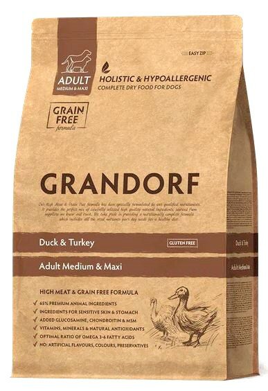 Grandorf (Грандорф) Adult Medium & Maxi Сухой корм для взрослых собак средних и крупных пород с уткой и индейкой 1 кг