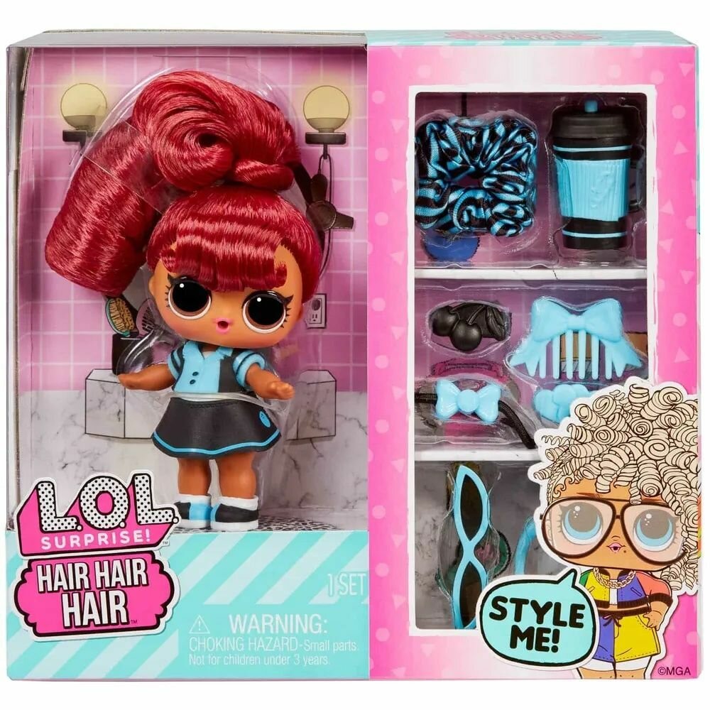 L.O.L. Surprise! Кукла LOL Hair Dolls Tots, ЛОЛ Сюрприз Хейр - Dark Red Color (Темно-красный цвет)-Праздничные подарки