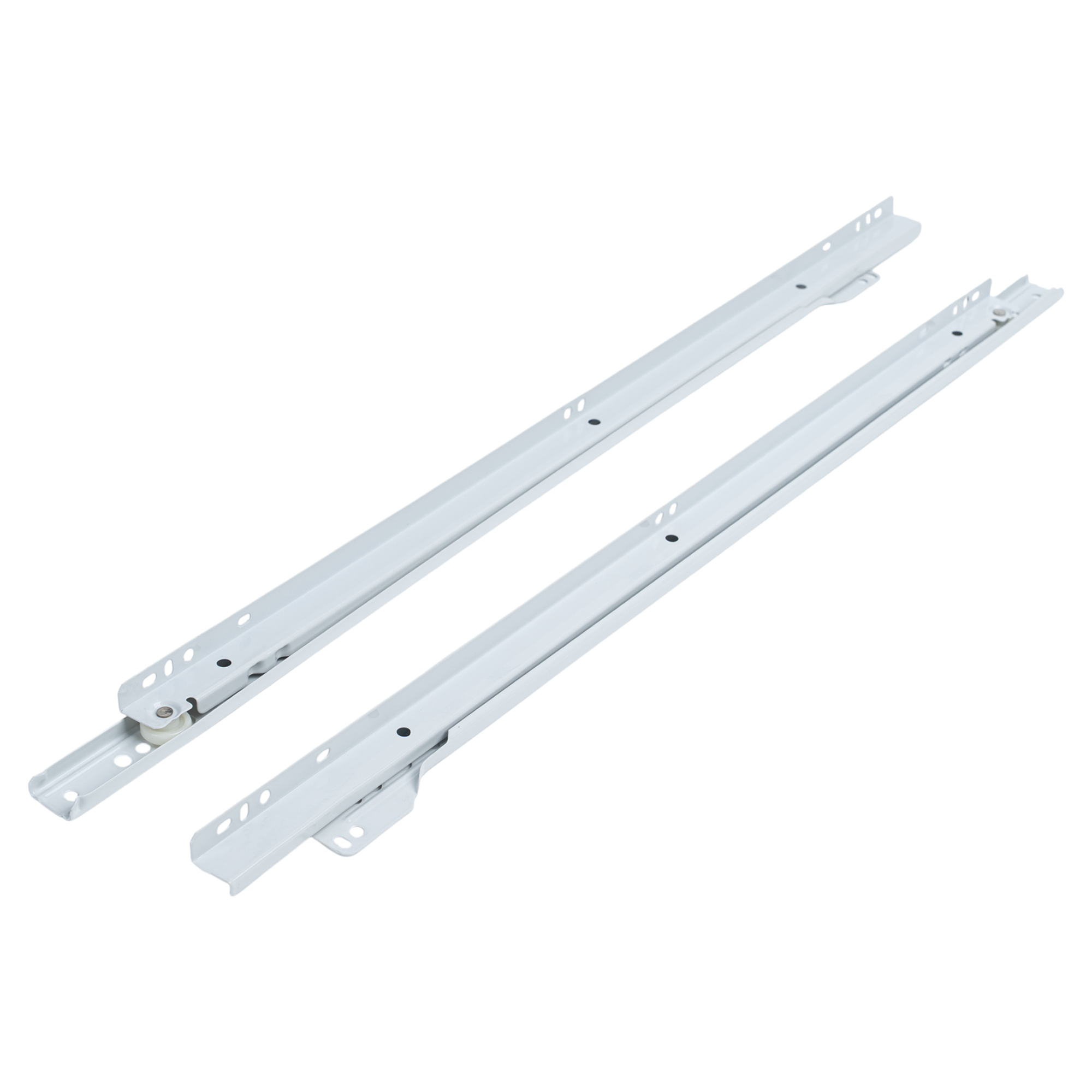 Мебельные направляющие 350 мм сталь цвет белый