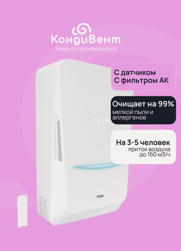 Изображение товара Система приточной вентиляции / Бризер Tion Bio X SM Standart + цифровая метеостанция XIAOMI
