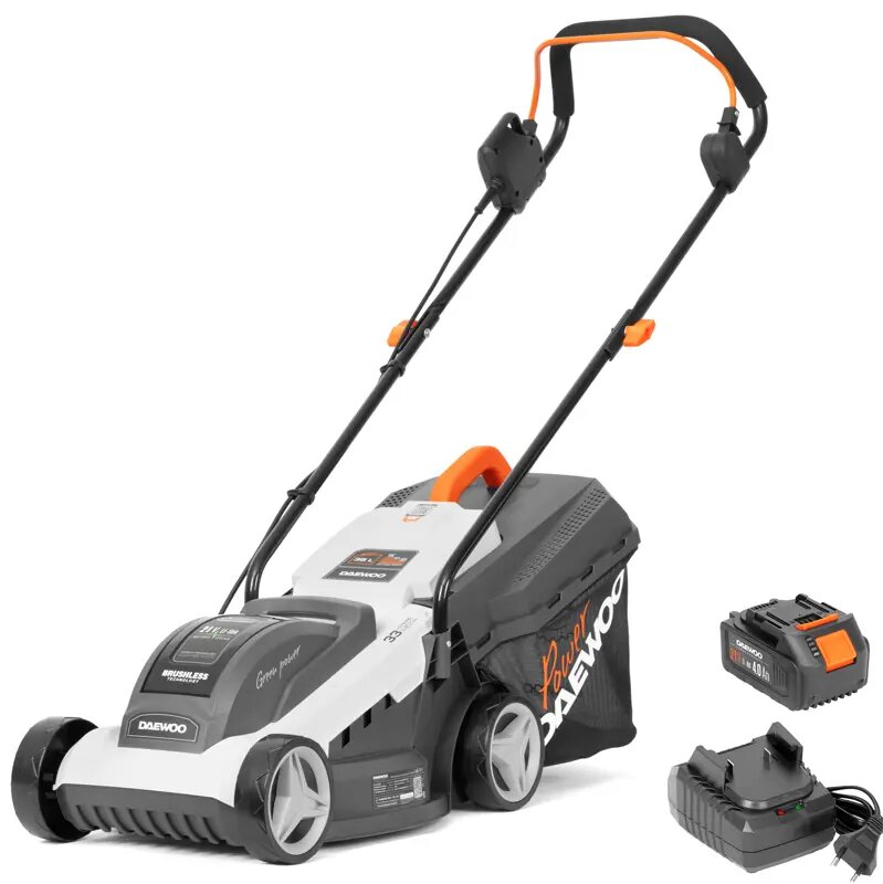 Газонокосилка аккумуляторная бесщеточная Daewoo LA 3321Li SET 20 В 33 см 1x4 Ач АКБ и ЗУ входит в комплект