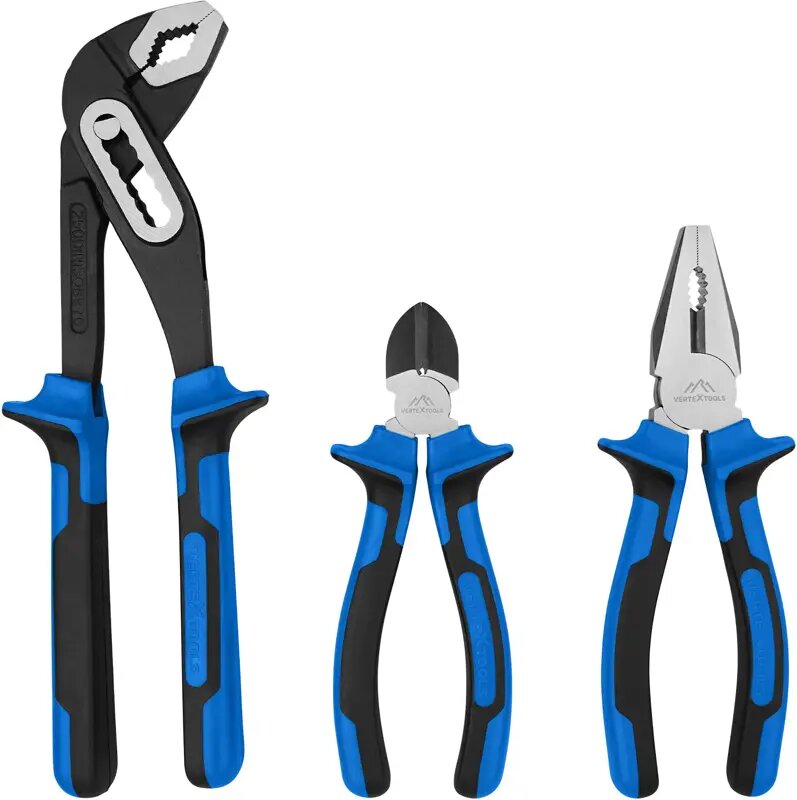 Набор шарнирно-губцевого инструмента Vertextools 4204-160 3 предмета