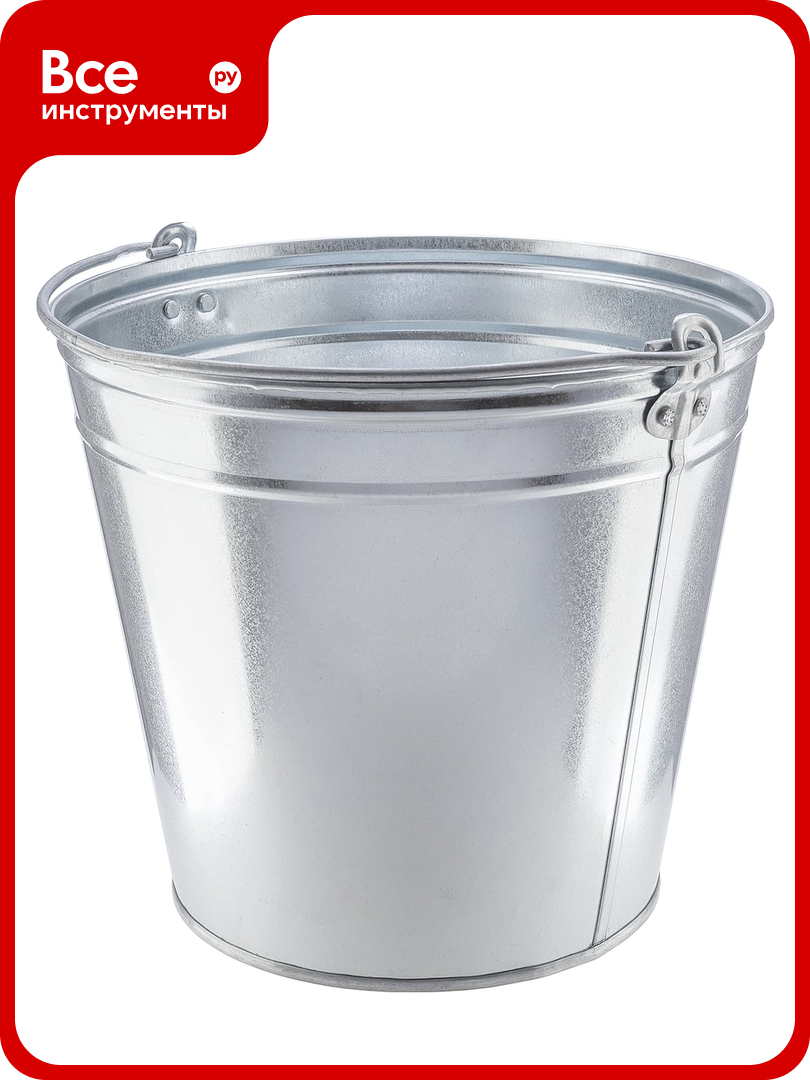 Оцинкованное усиленное ведро КЭС 12 л 21040011