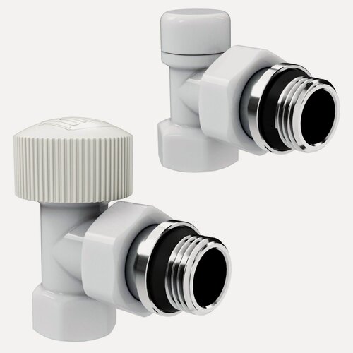 Изображение товара Набор термостатический угловой Royal Thermo Design 1/2"М30х1,5 (Белый)