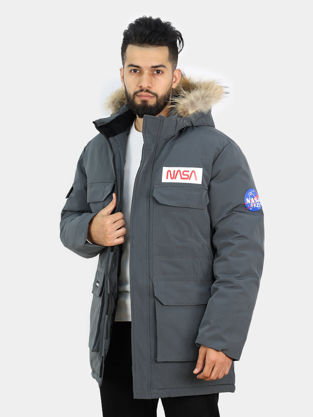 Куртка NASA, размер 52, красный, зеленый