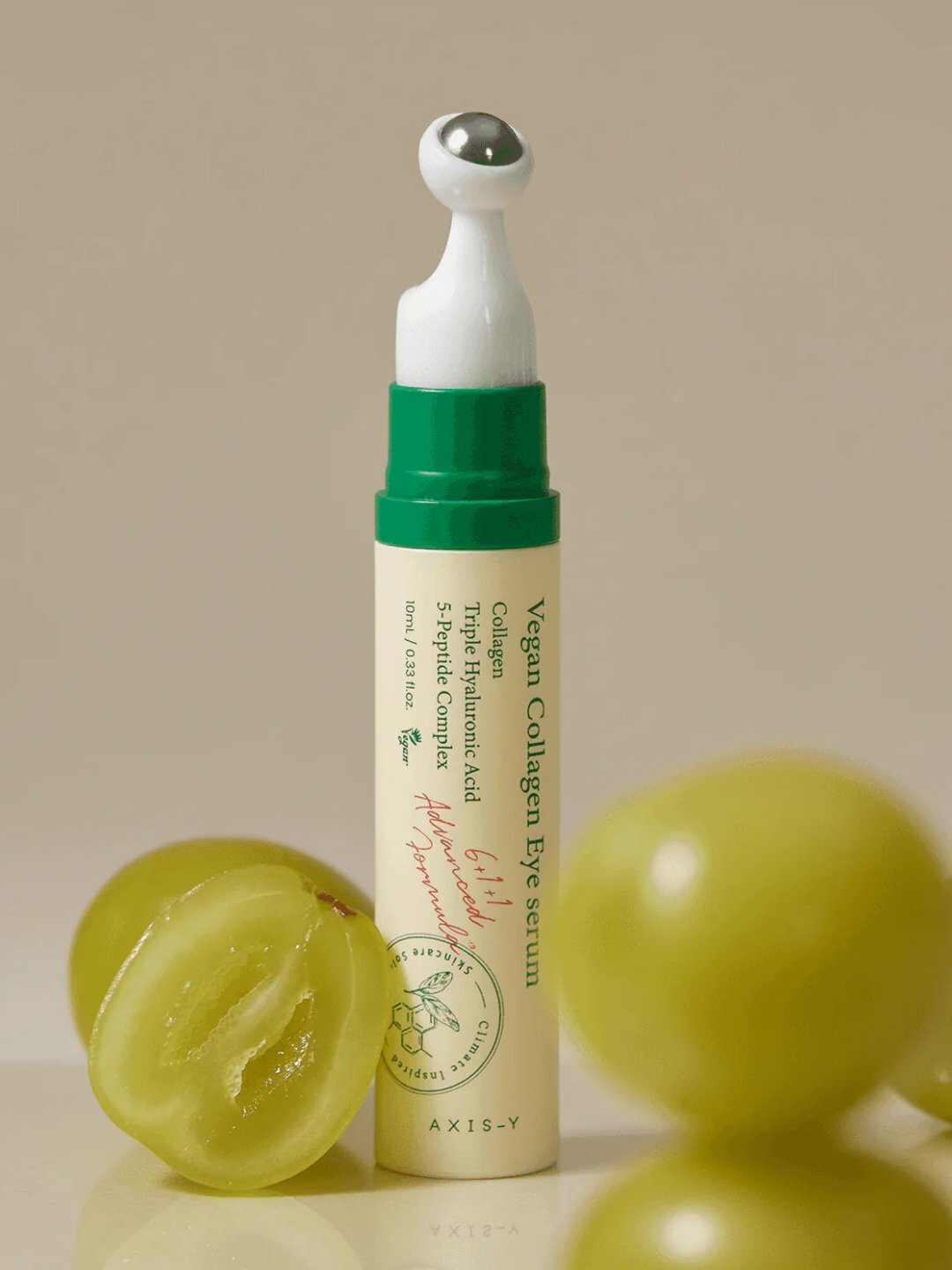 Пептидная сыворотка для век с массажным аппликатором AXIS-Y Vegan Collagen Eye Serum