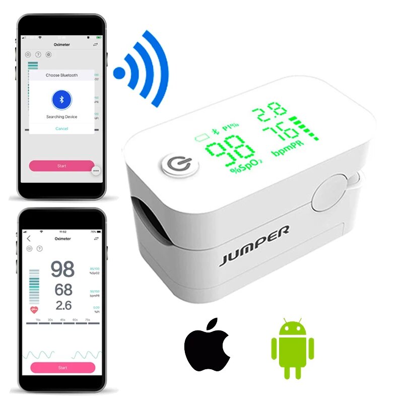 JUMPER Оксиметр SpO2 Bluetooth, Цвет: 500G