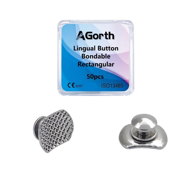 Лингвальные пуговицы Agorth Bondable Rect 50шт