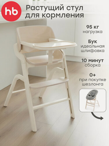 Изображение товара 91046, Стульчик для кормления ребенка Happy Baby CHARLEY, стул для кормления детский, съемный поднос, молочный