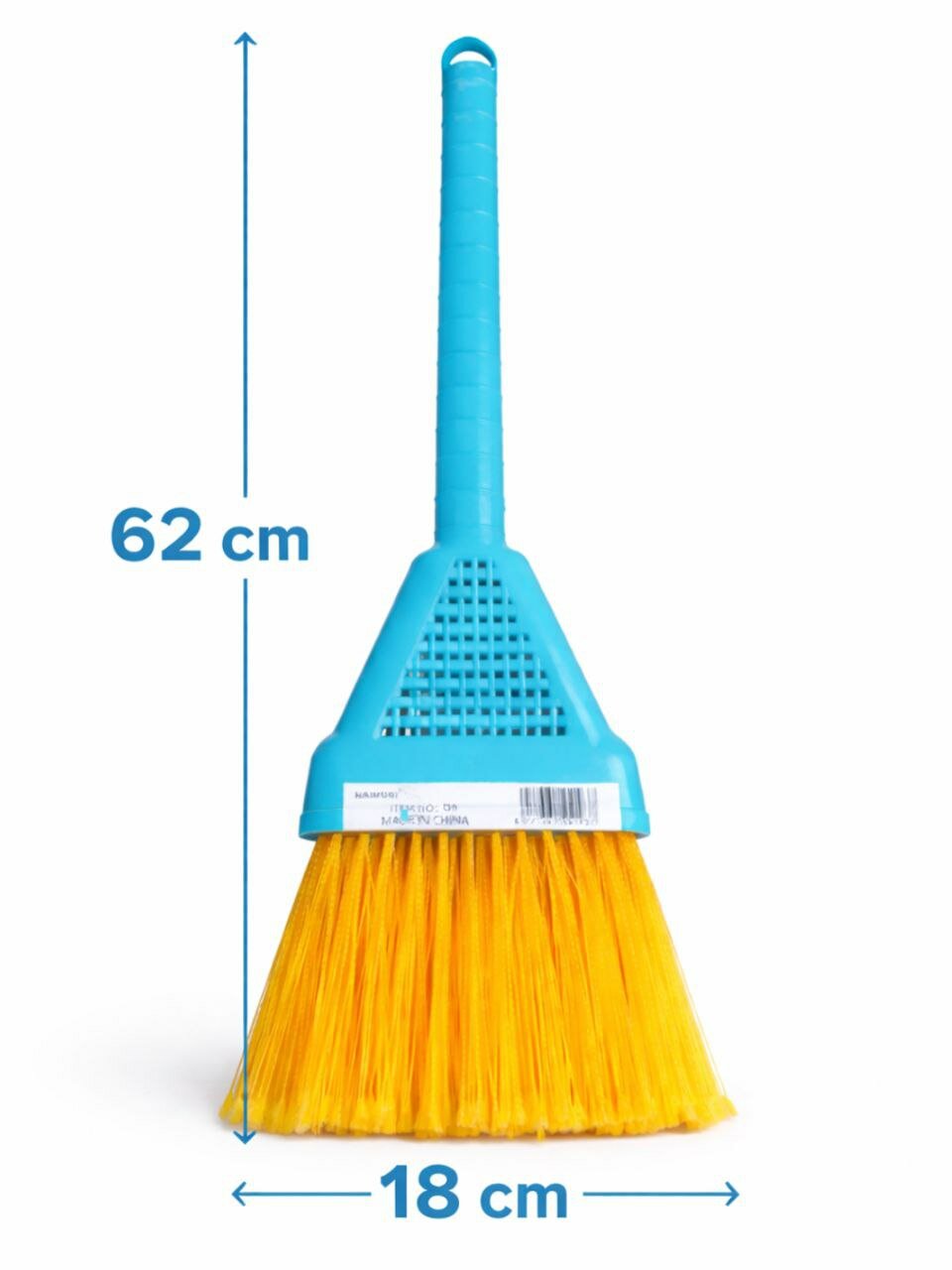 Пластиковый веник для дома и двора, прочный, 62 см Широкий пластиковый веник для уборки двора и дома, 62×18 см