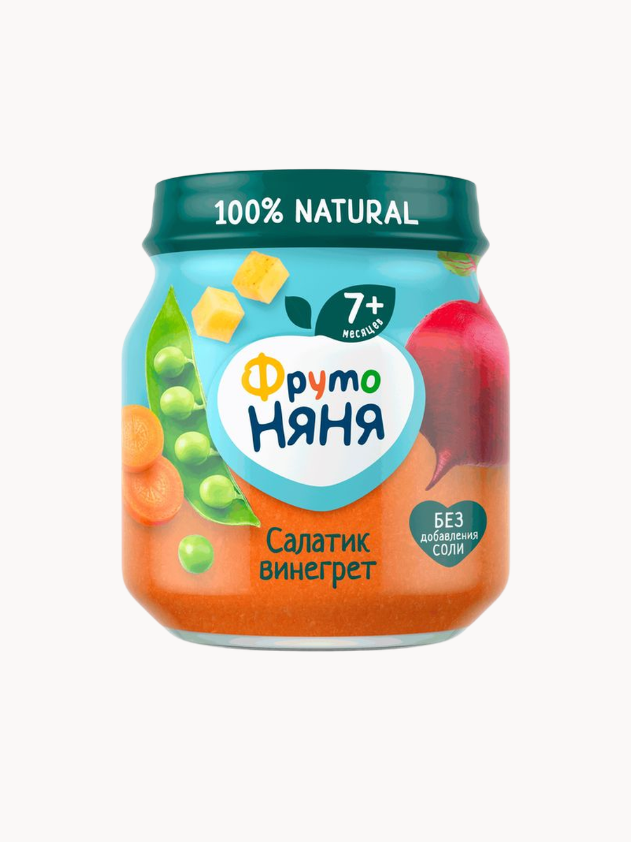 ФрутоНяня Салатик винегрет с 7 месяцев 110 г 12 шт.
