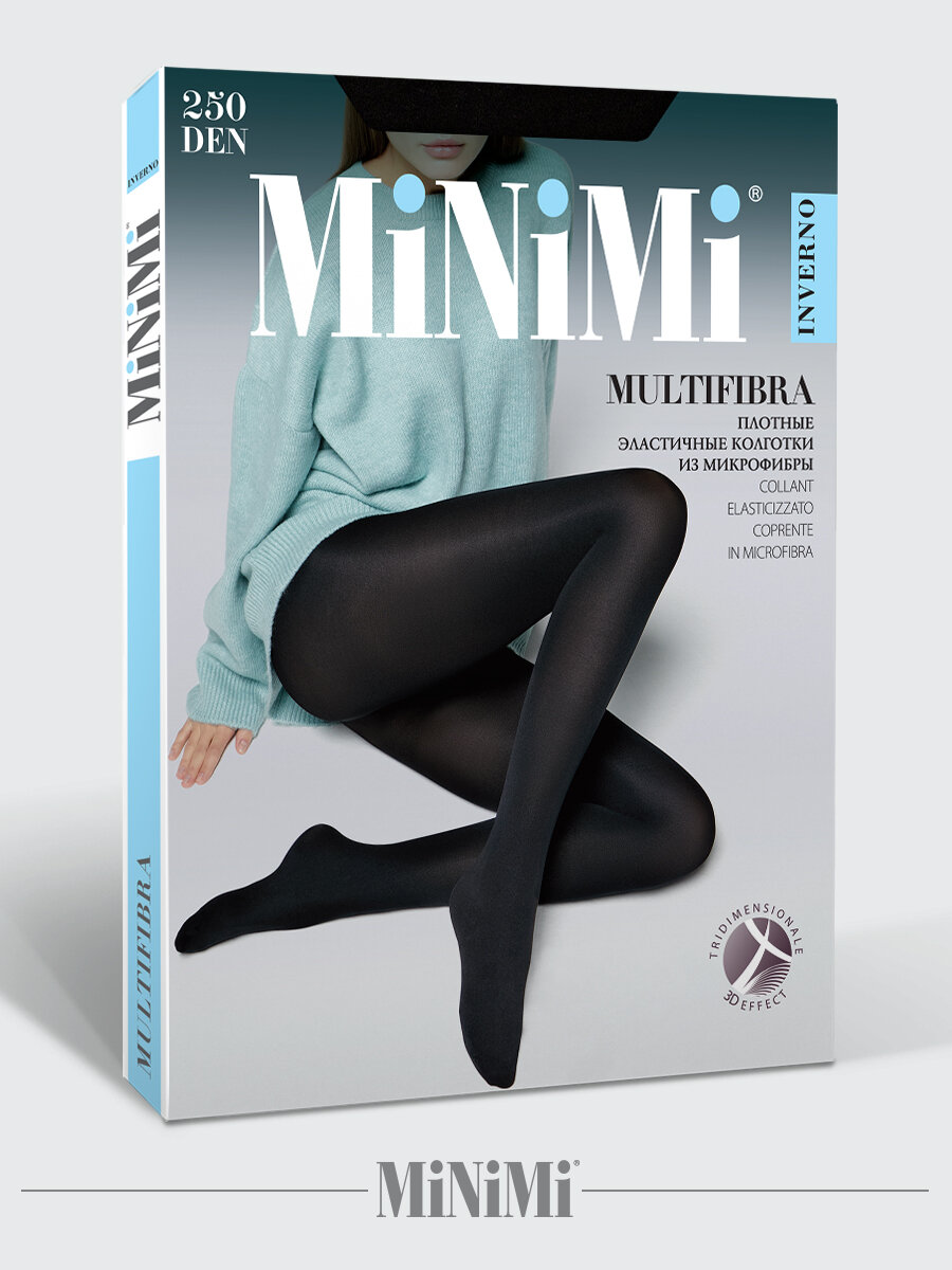 Колготки MiNiMi MULTIFIBRA 250, 250 den, размер 4, nero — фото 1