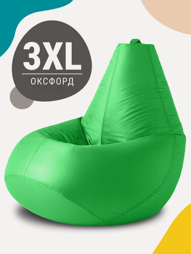 Изображение товара Кресло мешок MyPuff, бескаркасное кресло, пуфик мешок, размер 3XL, оксфорд, яблоко