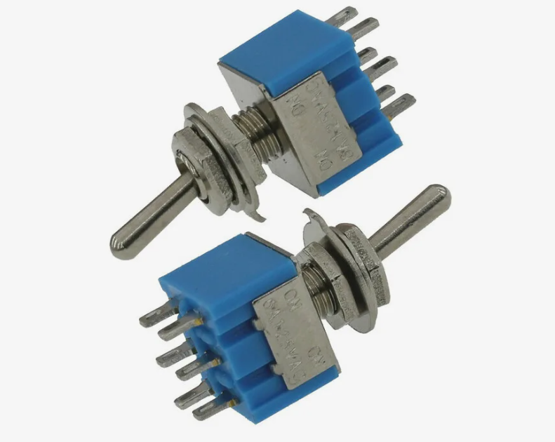 Тумблер коммутационный для цепей постоянного тока на 2 положения, 3 группы контактов MTS-202 on-on — фото 1