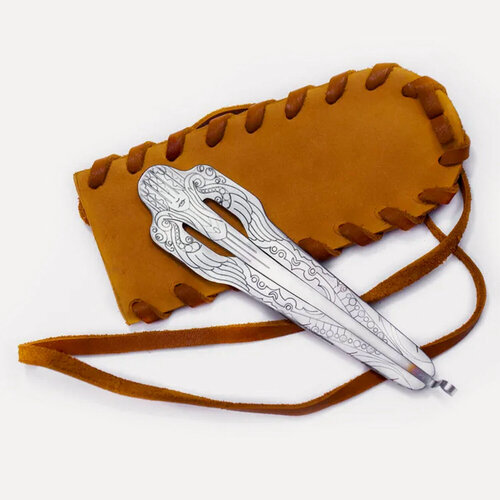 Изображение товара Варган Глазырина "Ария" с кожаным чехлом - музыкальный инструмент для новичков и профи, великолепный подарок, сварной