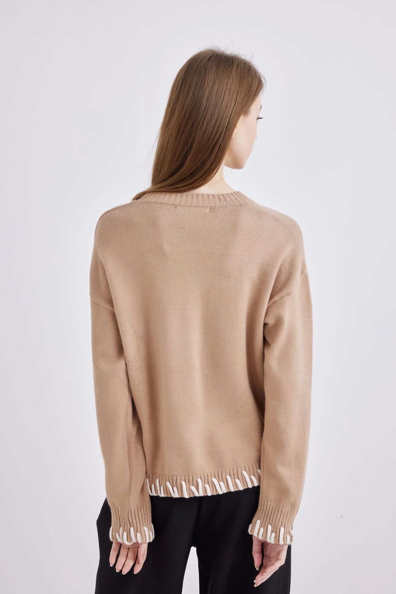 Джемпер Selfie, размер XS, бежевый — фото 1