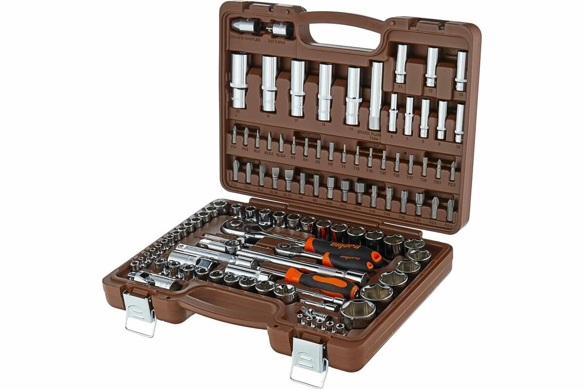 Набор инструмента универсальный 1/4", 3/8", и 1/2"DR, 108 предметов Ombra