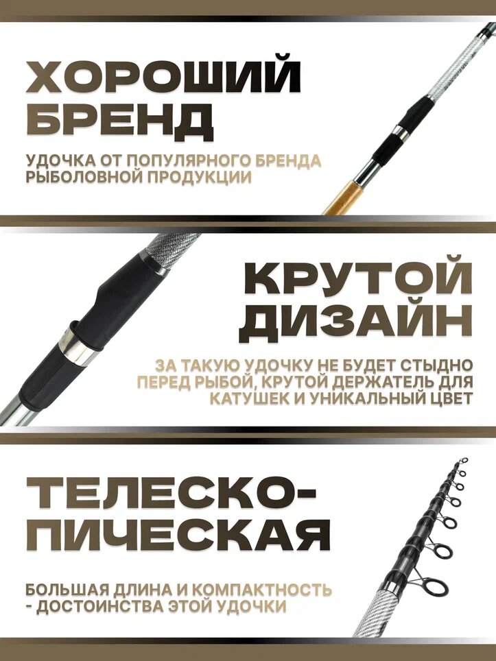 Фидер Navigators 360 см, тест 80-180 г, быстрый строй, телескопическая конструкция — фото 1
