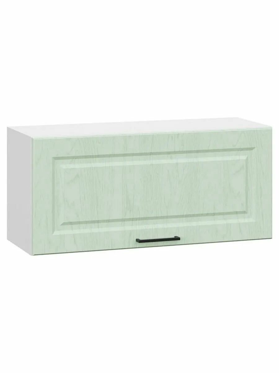 Кухонный модуль навесной шкаф Шервуд с полками 80х29.6х36 см Белый / Шато мята