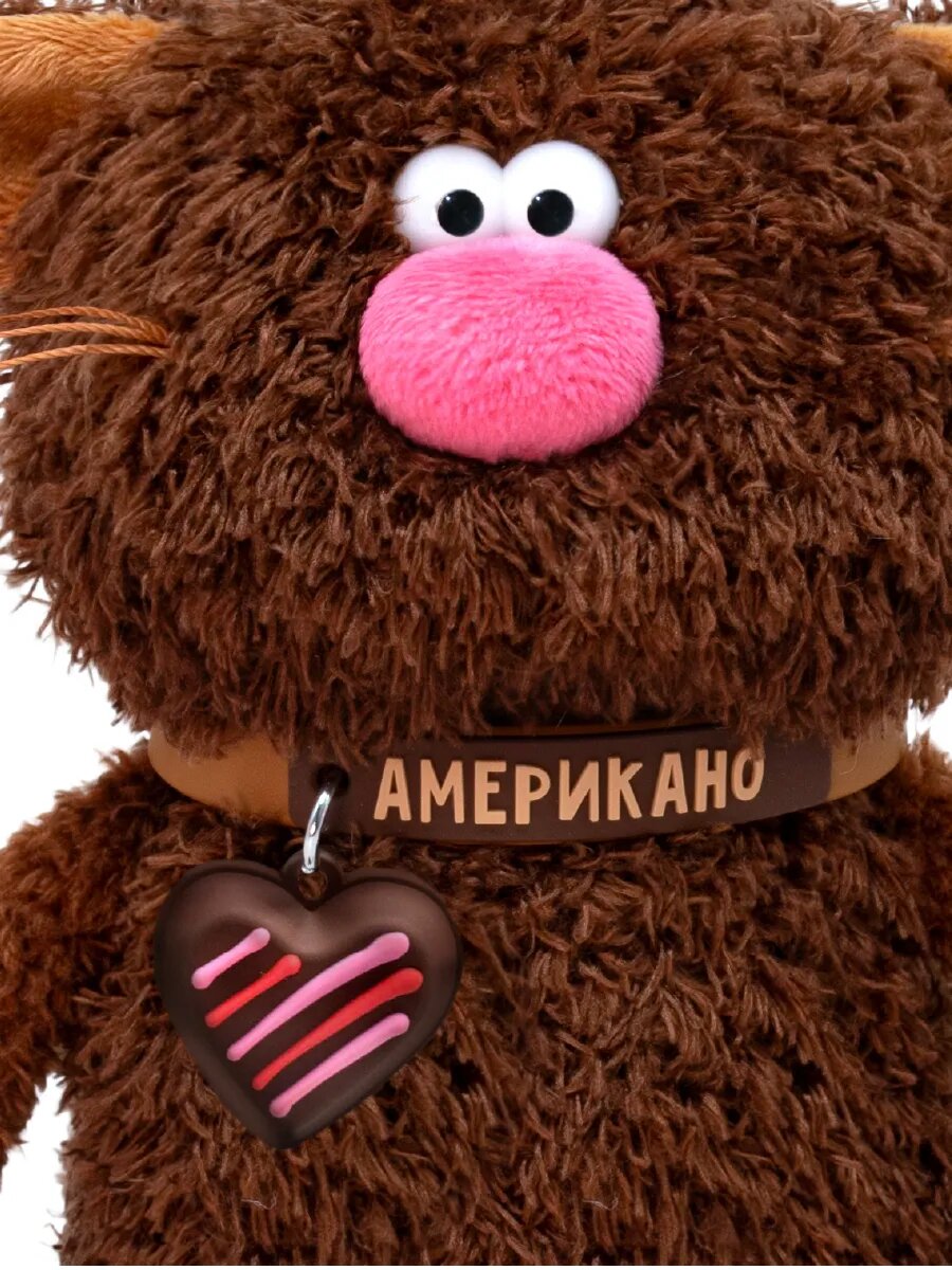 Мягкая игрушка BUDI BASA Кофейный кот Американо 16 см коллекция Валентинки — фото 1