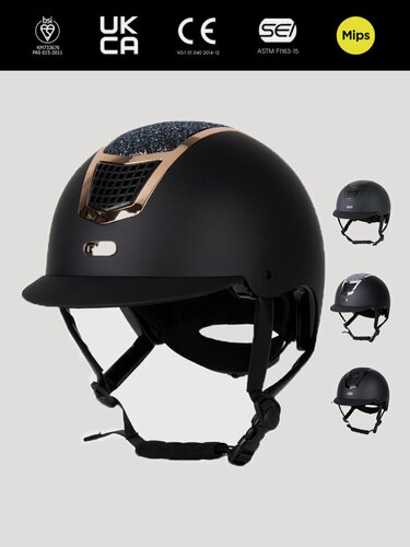 Изображение товара Шлем RIF, ABS-пластик, для конного спорта, цвет золото-розовый, 51-54 размер