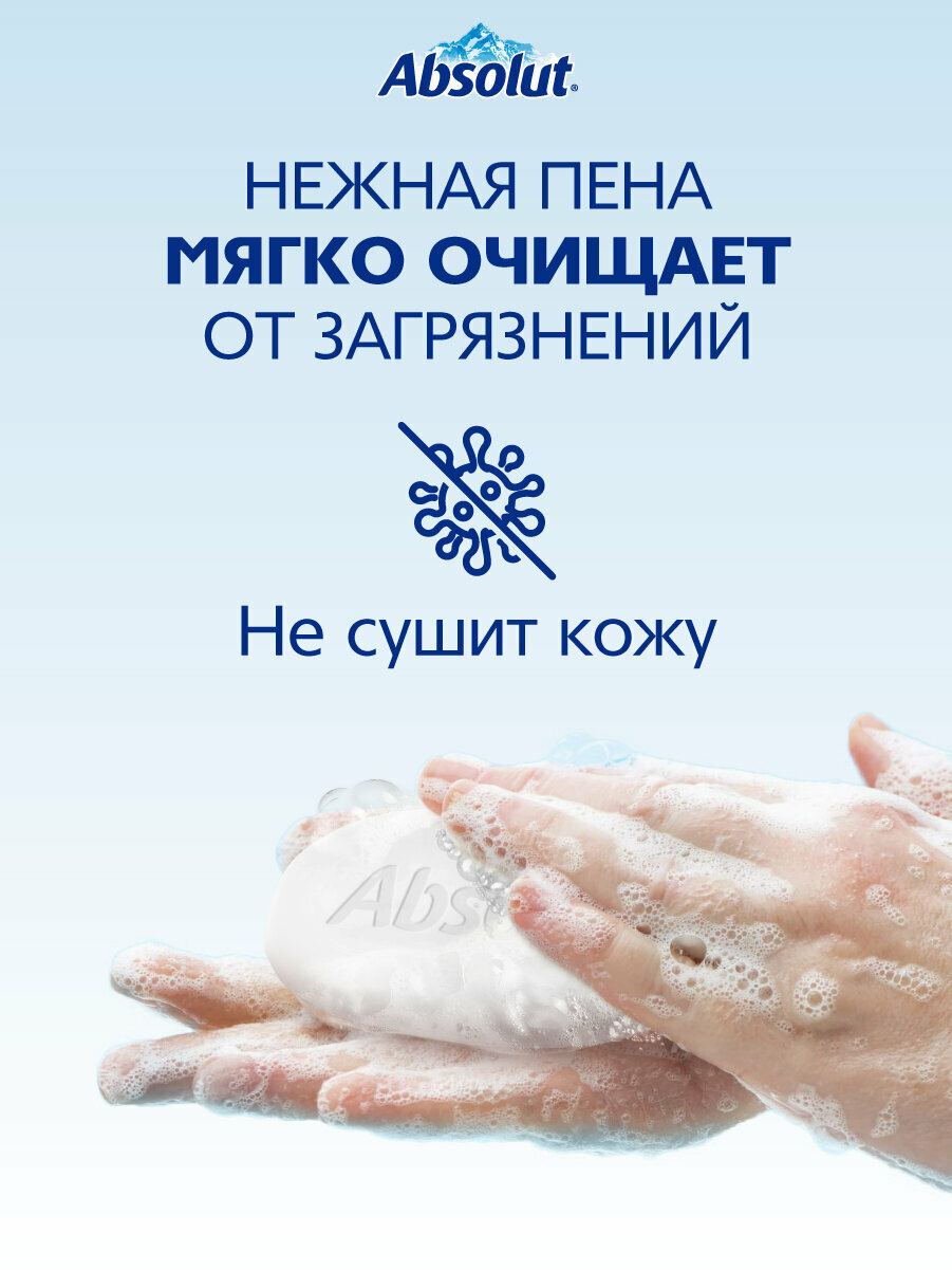 Мыло туалетное твердое Absolut антибактериальное дикая орхидея 6х90г — фото 1