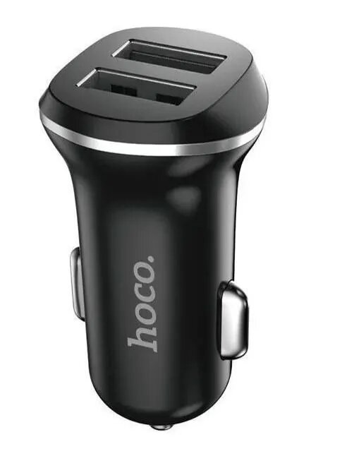 Автомобильное зарядное устройство 2 USB порта Hoco Z1 Black (Черный)