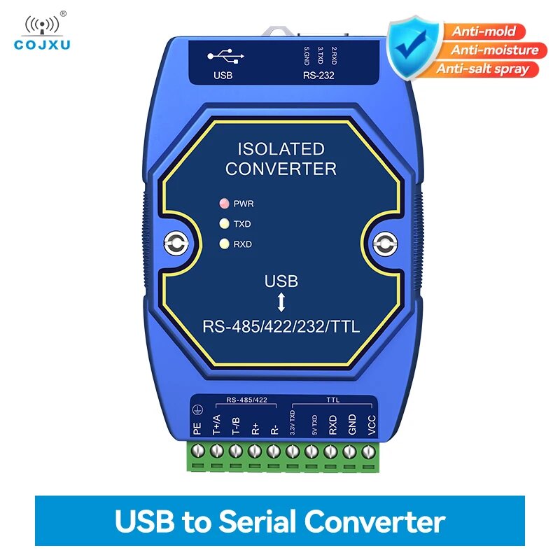 Преобразователь USB в последовательный USB в RS485/232/422/TTL Изоляция высокой защиты COJXU E810-U15H Интерфейс USB-C промышленного класса