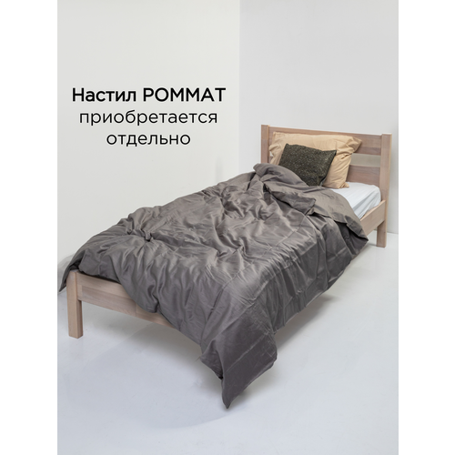 Односпальная кровать Агата из массива березы, 80 х 200 см, без настила, цвет беленый дуб