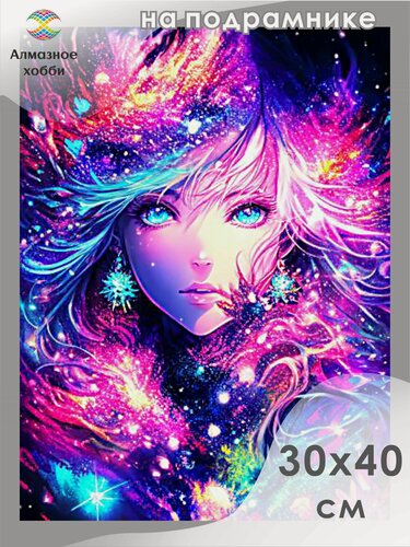 Изображение товара Алмазная мозаика на подрамнике Картина стразами Алмазное хобби "Фэнтези" 30х40