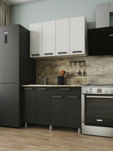 Изображение товара Кухонный гарнитур Григгс МДФ 1,2м камень светлый/камень темный со столешницей