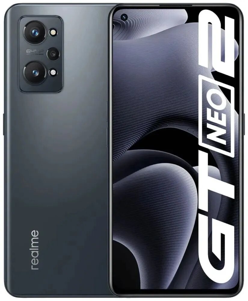 Смартфон Realme GT Neo2 5G, Global, Google Play, 8 ГБ/128ГБ, 6.62" AMOLED, Android 11, Black(черный)