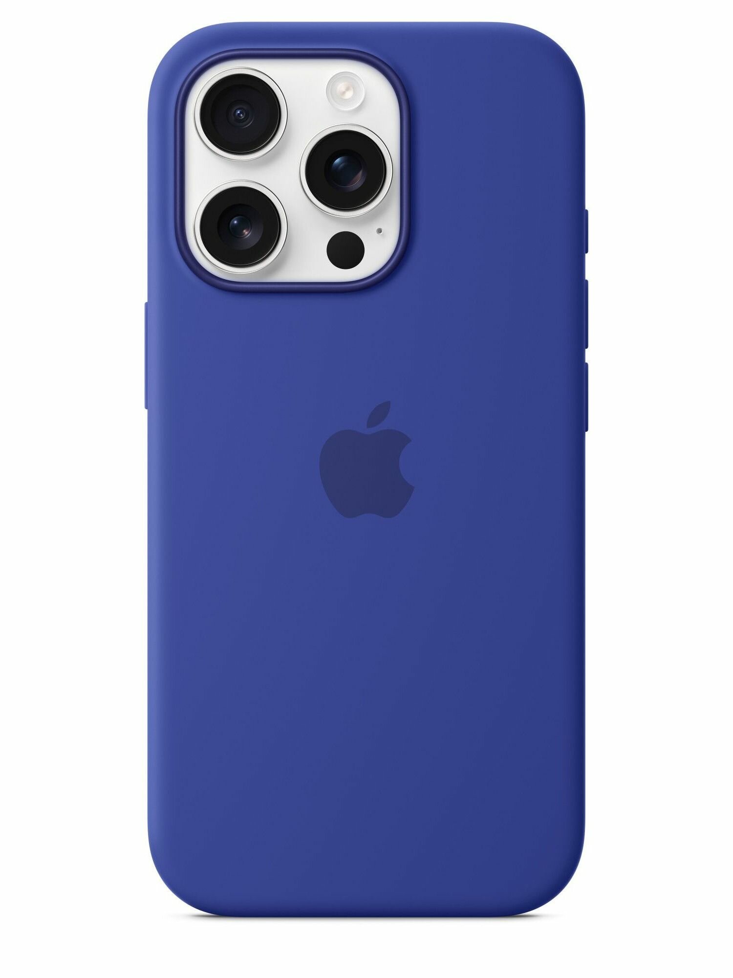 Чехол на айфон 16 про силиконовый с кнопкой для Camera Control и MagSafe / Silicone Case Ultramarine для iPhone 16 Pro — фото 1