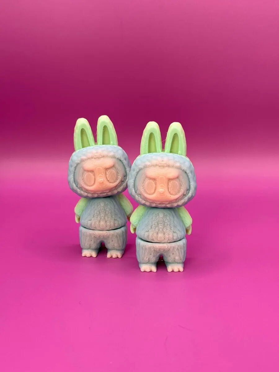 Игрушка 3D BABYLON Labubu, шарнирная, 2 фигурки, ПВХ, 10 см, от 3 лет