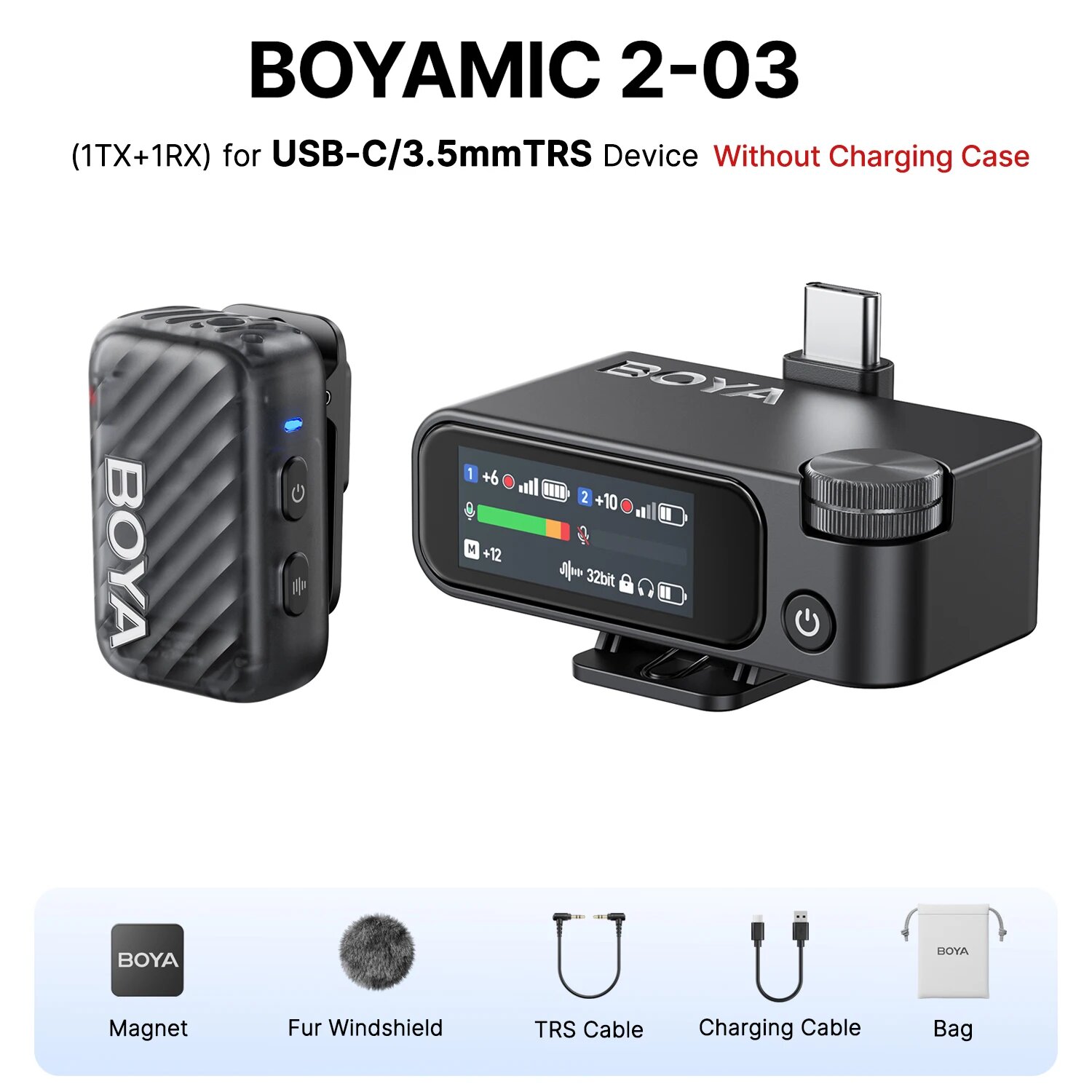 【美品】BOYA BOYAMIC2 AI搭載ワイヤレスマイク BOYAMIC2 - BOYA - AI搭載 プロ仕様 2.4GHzワイヤレスマイク- 株式会社