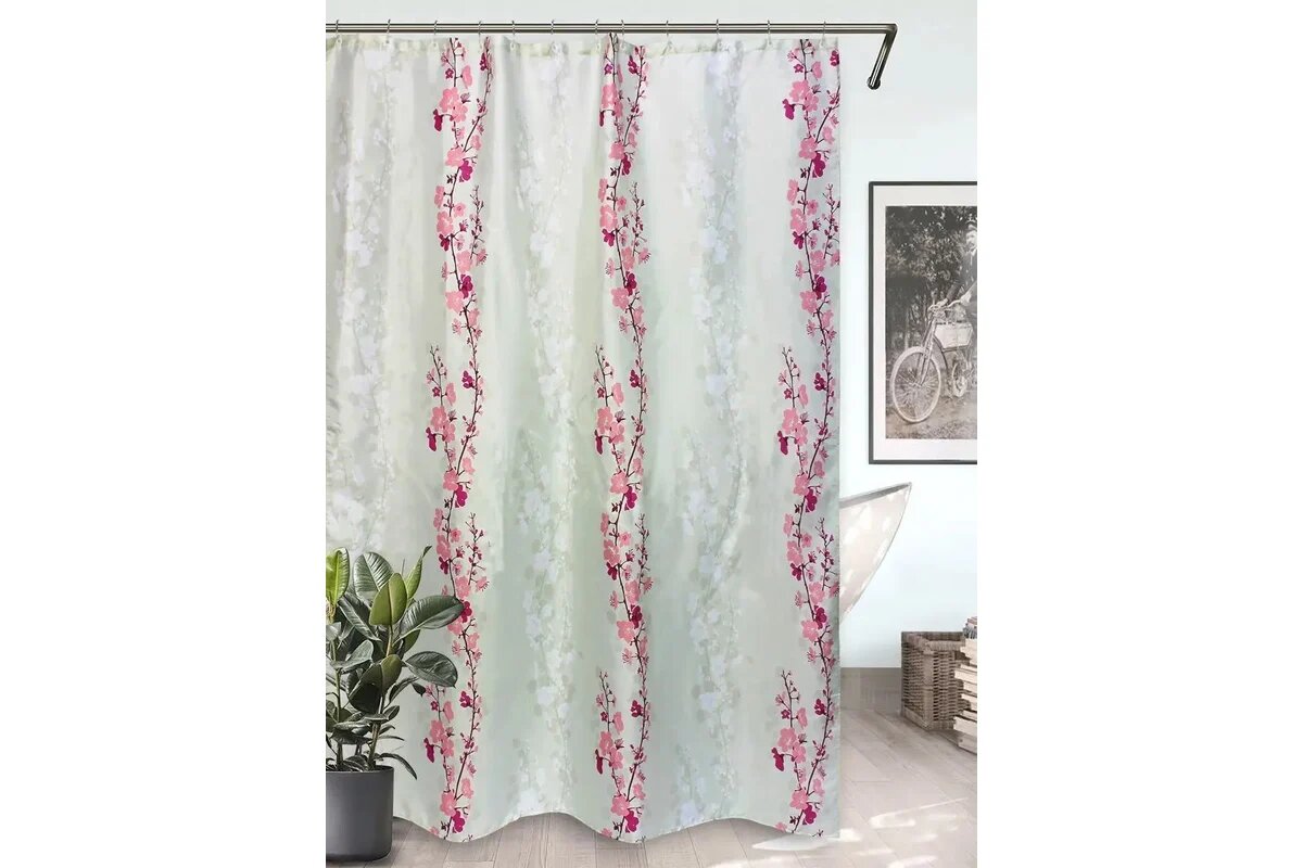 Штора для ванной комнаты Bath Plus 180х200 Blossom Falling розовый ch14036/1