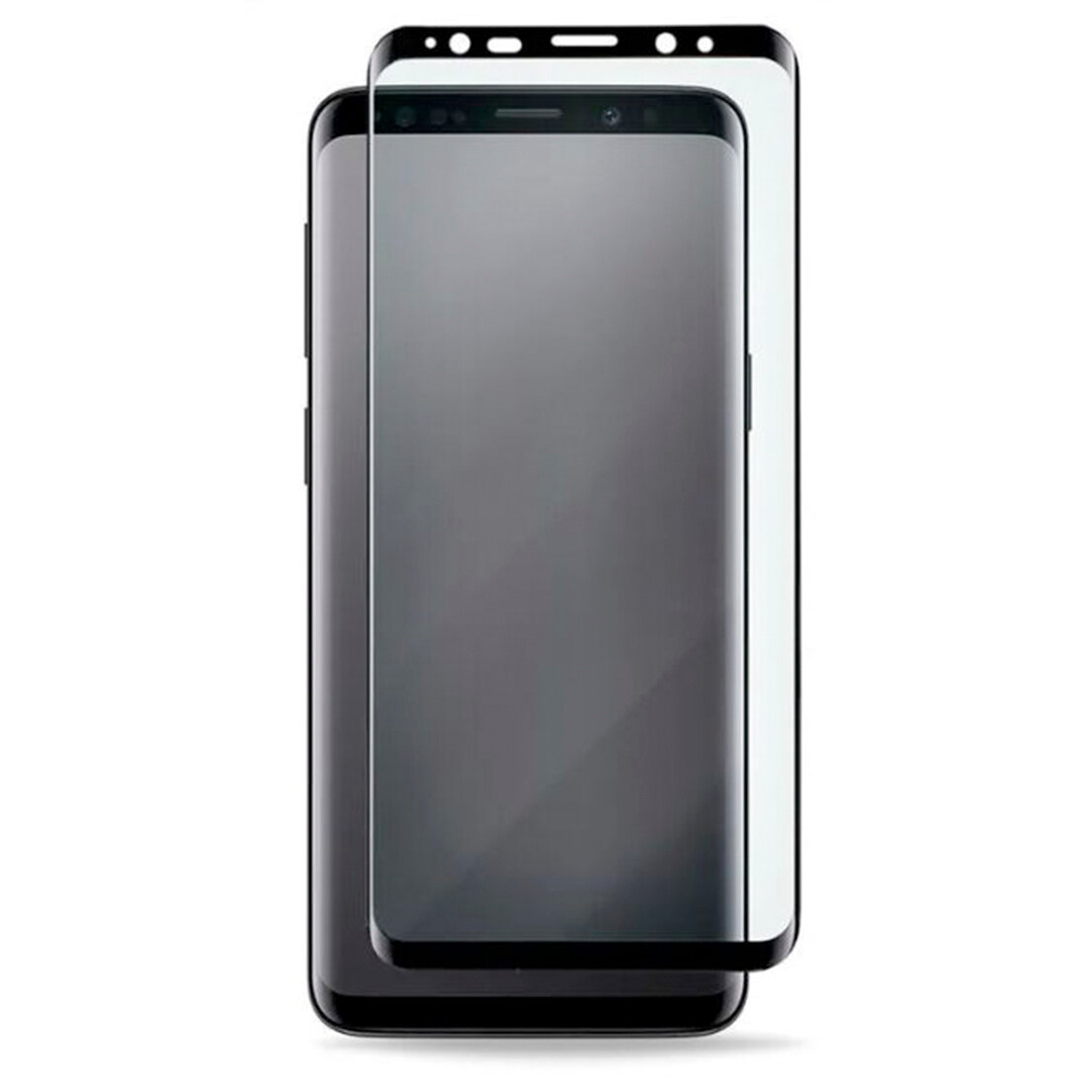 Защитное стекло на Samsung Galaxy S8 Plus/S9 Plus, полный клей, черный, X-CASE