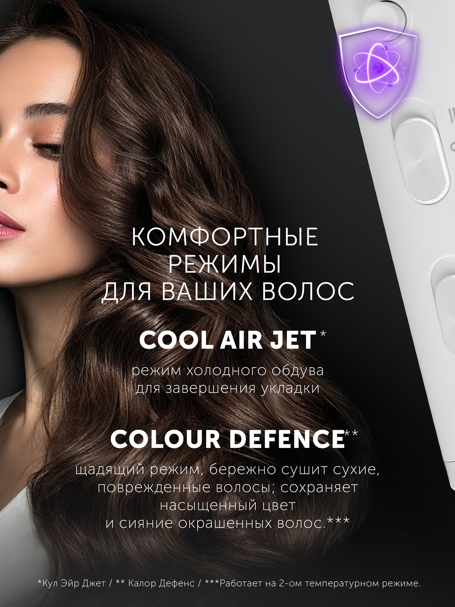 Фен для волос Polaris PHD 2044Ti Quattro Ionic профессиональный — фото 1