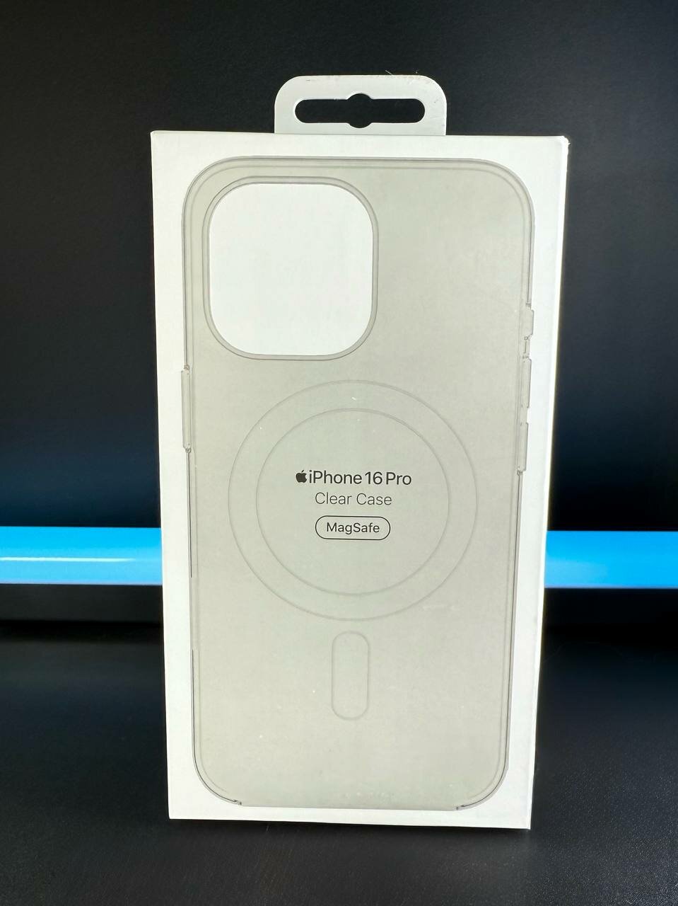 Чехол Clear Case Magsafe для iPhone 16 Pro прозрачный чёрный с анимацией NFC