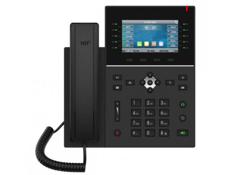SIP-телефон Fanvil J6 4.3 TFT color screen (480*272),1080P video decoding, Support Extension Panel, 6-party conference, HD Voice, 20 SIP Lines, 10 DSS Keys, POE, Gigabit, PSU, no Logo