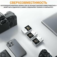 Comica BoomX-D PRO D2 (TX + TX + RX) Беспроводной 2.4 ГГц Микрофон