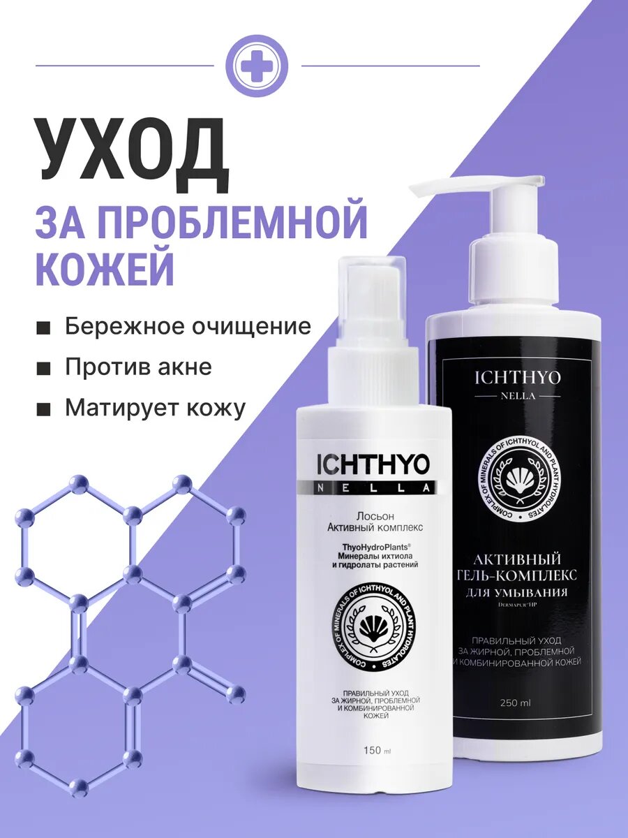 Набор ICHTHYONELLA Гель и лосьон для жирной и проблемной кожи с ихтиолом