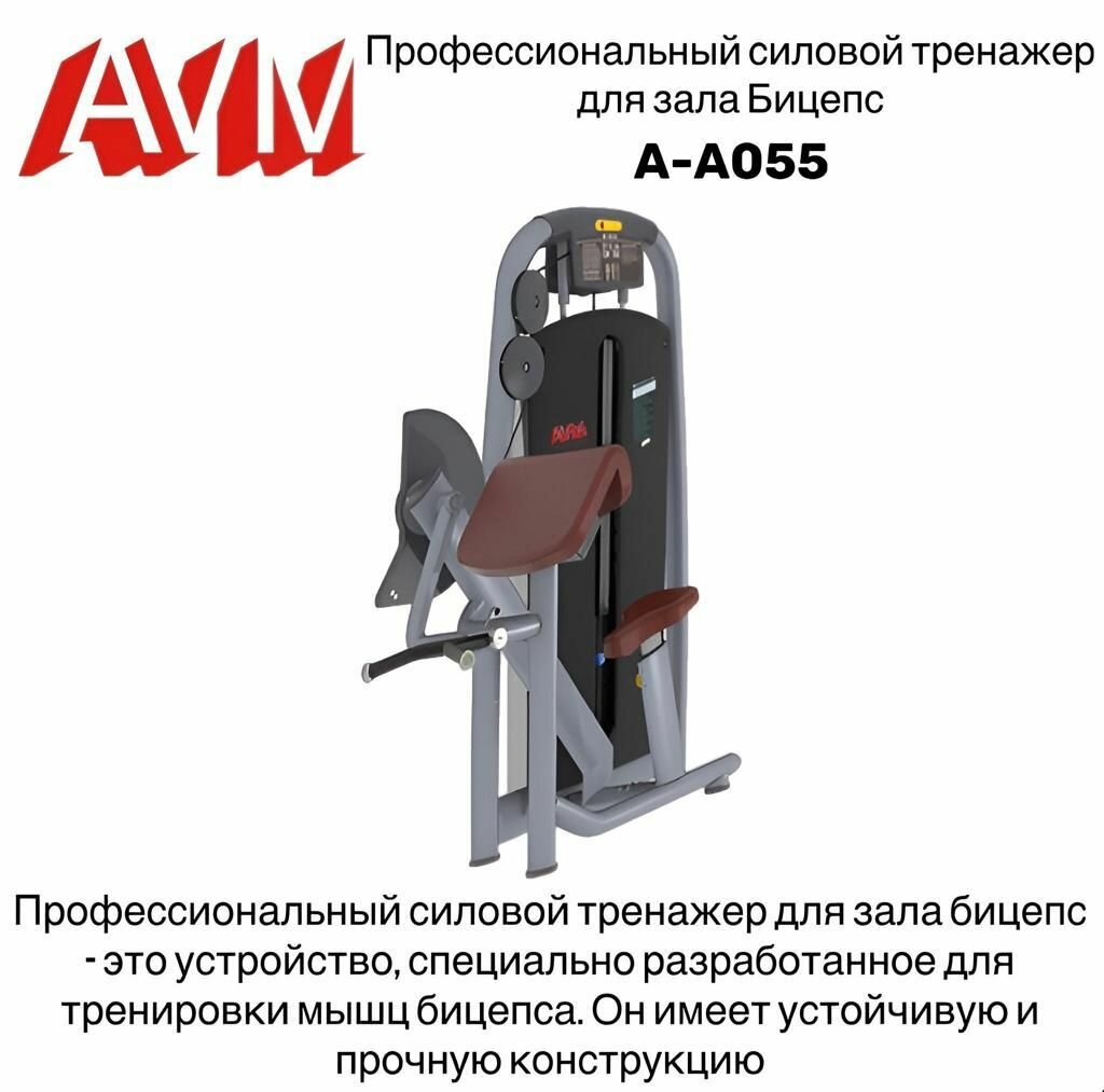 Профессиональный силовой тренажер для зала Бицепс AVM A-A055