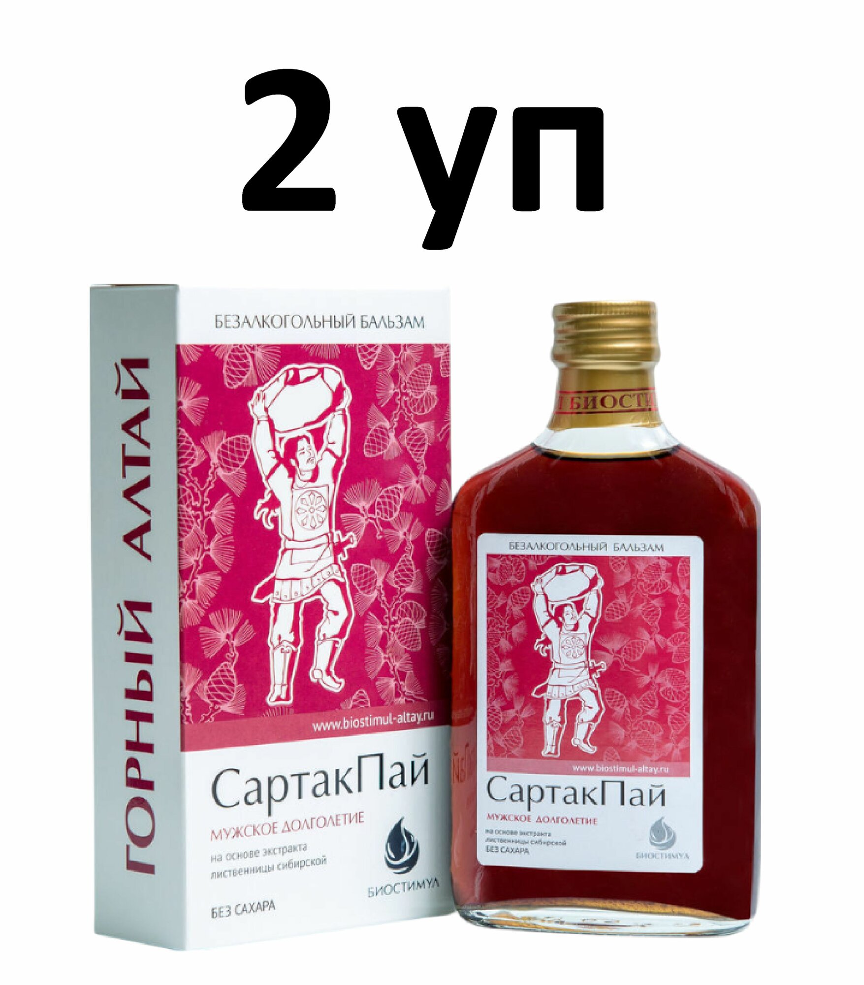 Бальзам СартакПай (мужское долголетие) без сахара, 250мл, 2 уп.