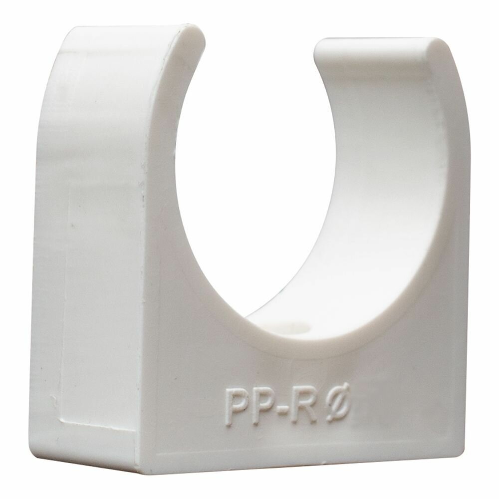 Опора (клипса) полипропиленовая для крепления труб 40 мм СТМ пласт — фото 1