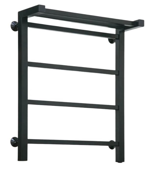 Электрический полотенцесушитель Классика - люкс с полкой 500x600 черный (4+2п)