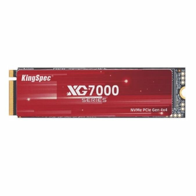 1 ТБ SSD M.2 накопитель KINGSPEC XG7000 (XG7000-1TB) - PCI-E 4.0, чтение - 7400 Мбайт/с, запись - 4400 Мбайт/с, 3D NAND