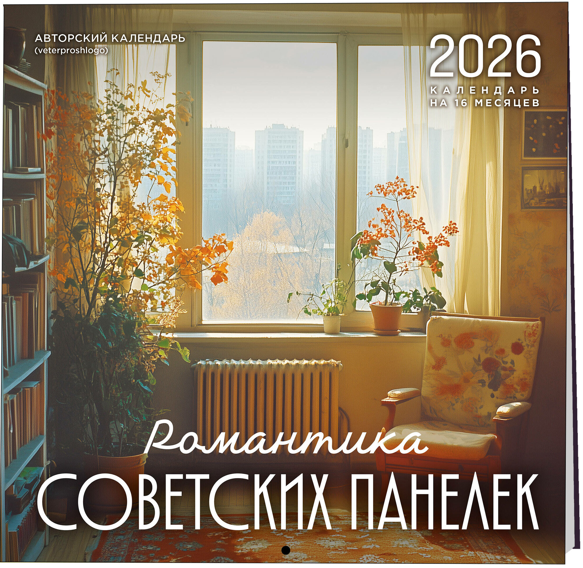 Олейник Д. Романтика советских панелек. Авторский календарь veterproshlogo. Календарь настенный на 16 месяцев на 2026 год (300х300 мм)