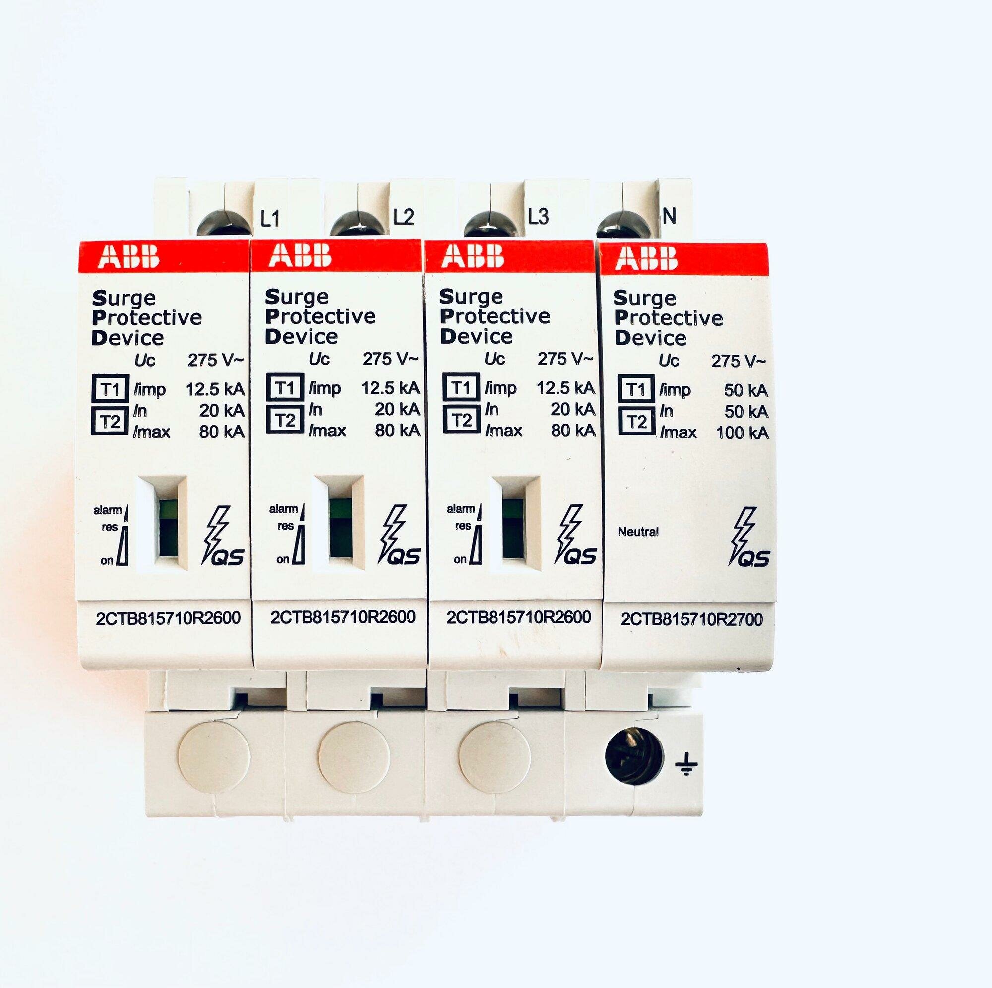 Устройство защиты от импульсных перенапряжений ABB OVR T1-T2, IP20